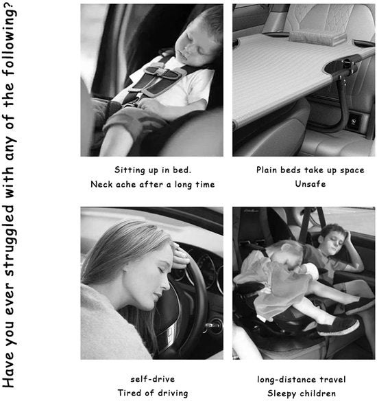 Auto luchtbed – Opblaasbaar achterbank matras – Incl. kussens – Ideaal voor reizen & camping – Grijs