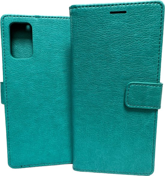 Samsung Galaxy S20 Plus Hoesjes – Portemonnee Book Case – Pasjeshouder – Magneetsluiting – Mint Groen-Ilumina Benelux
