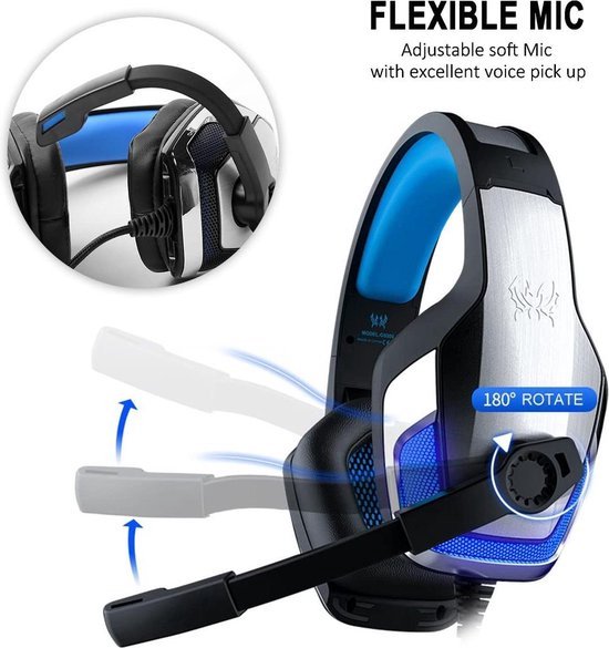 Gaming Headset Geschikt voor: Playstation 4 -5 - PS4, PS5, Xbox Series X en Laptop PC Computer