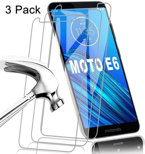 Screenprotector - Geschikt voor Motorola Moto E6 Play - 9H Glas (1-Pack)