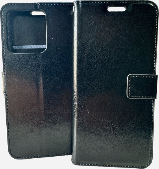 Motorola Moto Edge 40 Hoesjes – Portemonnee Book Case – Pasjeshouder – 2x Screenprotector – Zwart