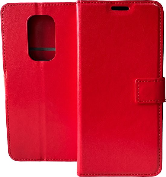 Motorola Moto G9 Play & E7 Plus Hoesjes – Portemonnee Book Case – Magneetsluiting – 2x Screenprotector – Rood-Ilumina Benelux