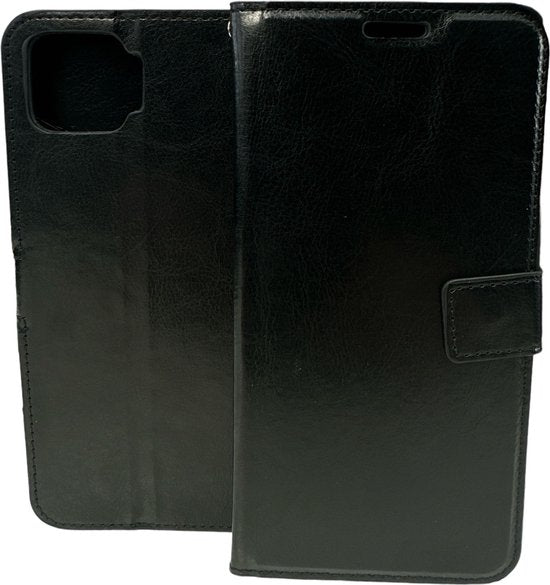 Oppo A73 5G Hoesjes – Portemonnee Bookcase – Pasjeshouder – Magneetsluiting – Zwart-Ilumina Benelux