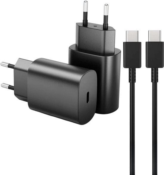 USB-C Oplader – 25W Snellader met 2M USB-C naar USB-C Oplaadkabel – Geschikt voor Samsung Galaxy S25/S24/S23 & iPhone 16/15-Oplader-Ilumina Benelux