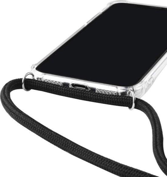 iPhone XR Hoesjes – Transparante Kettinghoes met Koord – Schokbestendig Anti-Shock – TPU Backcover-Ilumina Benelux