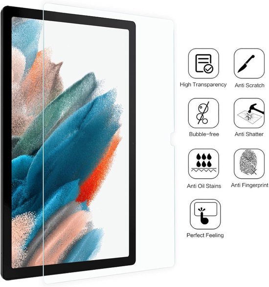 Screenprotector – Geschikt voor Samsung Galaxy Tab A8 10.5 (2021/2022) – Gehard Glas – Anti-kras-tabletscreenprotectors-Ilumina Benelux
