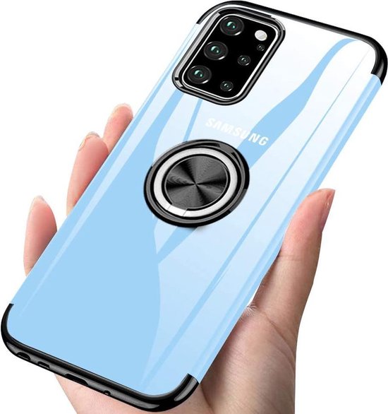 Samsung Galaxy S20 Plus Hoesjes – Backcover met Ringhouder – Grip & Standaard – Zwart-Ilumina Benelux