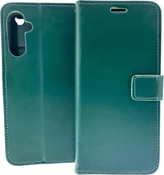 Samsung Galaxy A55 Hoesjes – Portemonnee Book Case – Magneetsluiting – Pasjeshouder – 2x Gehard Glas – Groen-Ilumina Benelux
