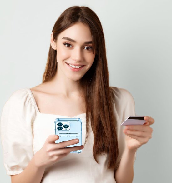 Schokbestendig TPU Hoes Kaarthouder Geschikt voor: Samsung Galaxy A23 - Transparant