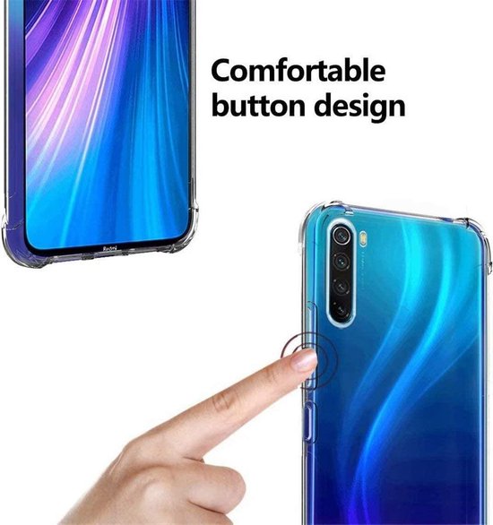 Xiaomi Redmi 9A Hoesjes – Siliconen Backcover – Schokbestendig – Transparant – 2x Gehard Glas Screenprotector-Ilumina Benelux