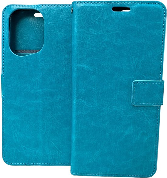 Oppo Find X5 Pro Hoesjes – Portemonnee Book Case – Pasjeshouder – Magneetsluiting – Turquoise-Ilumina Benelux