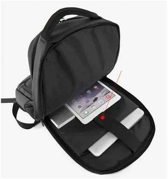 Laptop rugzak 15,6 inch – Met USB-poort – Voor heren en dames – Waterafstotend – Zwart-Laptoptas-Ilumina Benelux