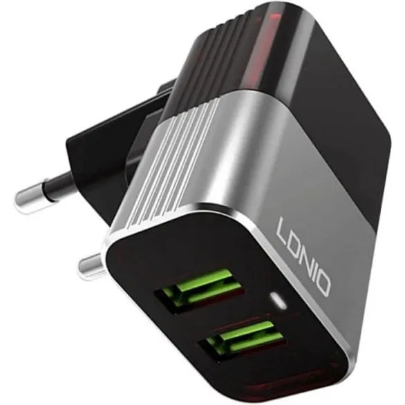 LDNIO A2206 Dual USB Oplader – 2.4A Snellader met Micro USB Kabel-Ilumina Benelux