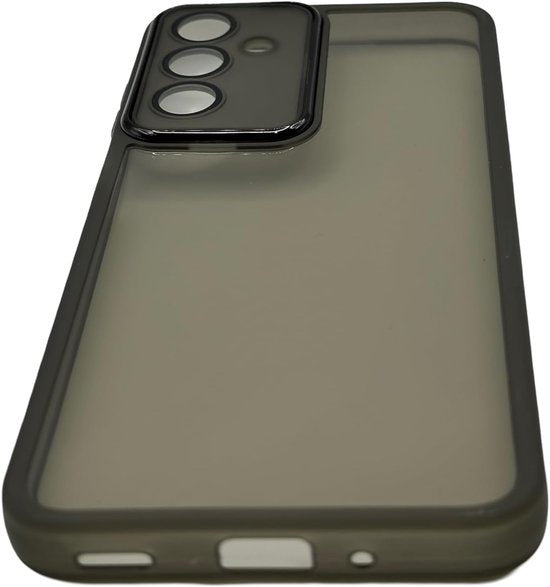 Samsung Galaxy A55 Hoesjes – Siliconen TPU Backcover – Camera Lens Film – Schokbestendig – Zwart-Ilumina Benelux