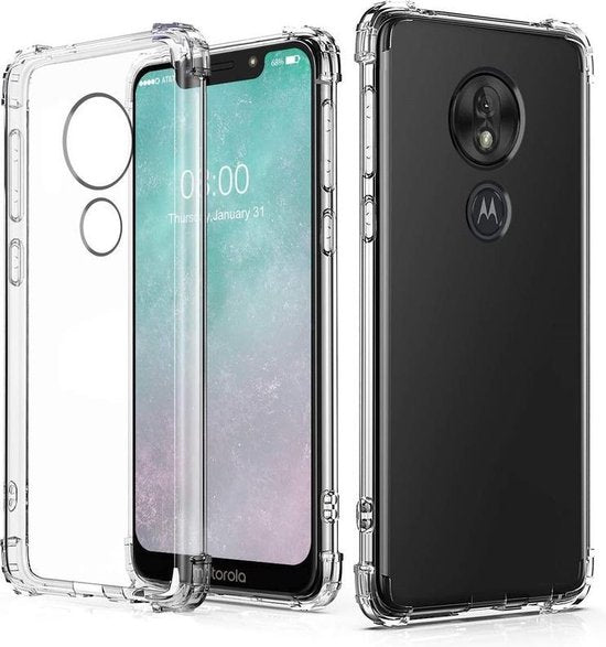 Motorola Moto G7 Power Hoesjes – Siliconen Backcover – Schokbestendig Anti-Shock – Transparant-Ilumina Benelux