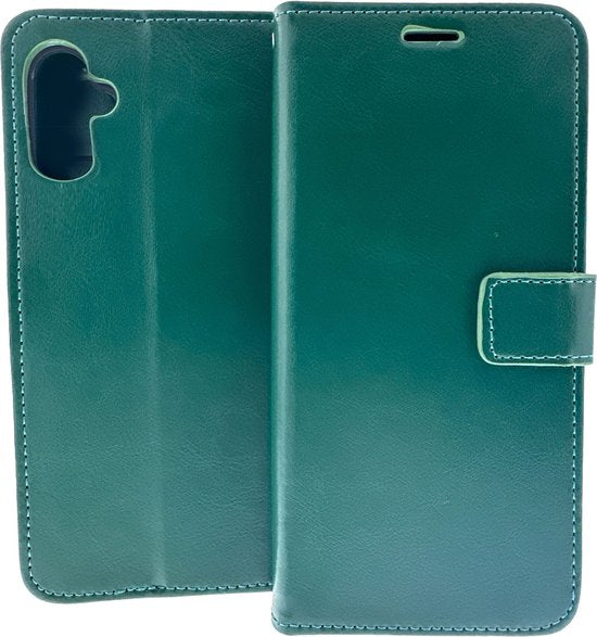 iPhone 16 Plus Hoesjes – Portemonnee Hoes – Pasjeshouder – 2x Screenprotector – Groen-Ilumina Benelux