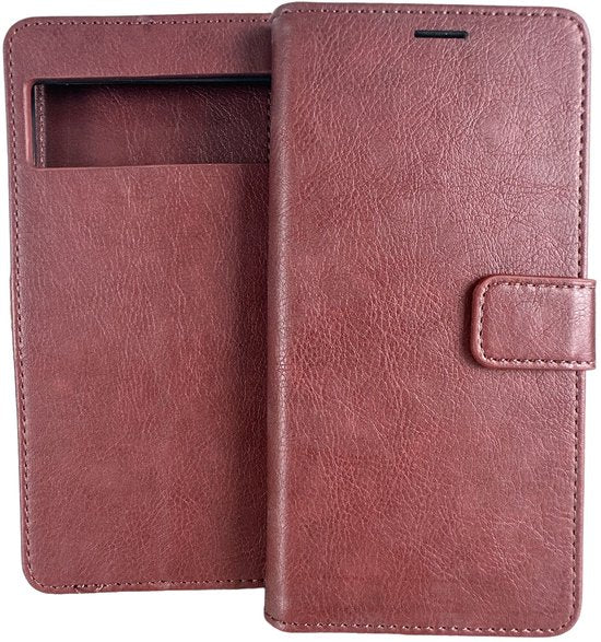 Google Pixel 6 Pro Hoesjes – Bookcase Portemonnee Hoes – Pasjeshouder – Magneetsluiting – Bruin-Ilumina Benelux