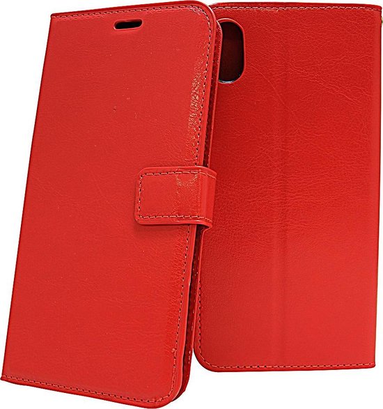 iPhone XR Hoesjes – Bookcase Portemonneehoes – Magneetsluiting – Inclusief 2x Full Screenprotector – Rood-Ilumina Benelux