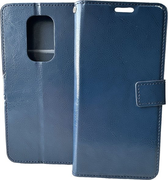 Motorola Moto G9 Play & E7 Plus Hoesjes – Portemonnee Book Case – Pasjeshouder – Magneetsluiting – Blauw-Ilumina Benelux