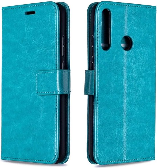 Motorola Moto E7i Power Hoesjes – Portemonnee Book Case – Pasjeshouder – Magneetsluiting – Turquoise-Ilumina Benelux