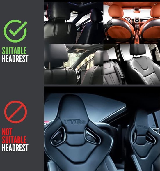 Tablethouder auto hoofdsteun – Tablet- en Telefoonhouder – Geschikt voor iPad/iPhone/Samsung Galaxy Tab – Set van 2 – Zwart