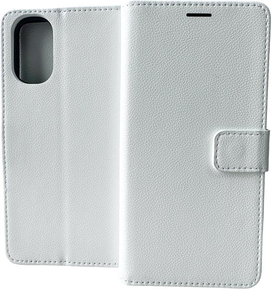 Motorola Moto E32 / E32s Hoesjes – Bookcase Portemonnee – Pasjeshouder – Magneetsluiting – Wit-Ilumina Benelux