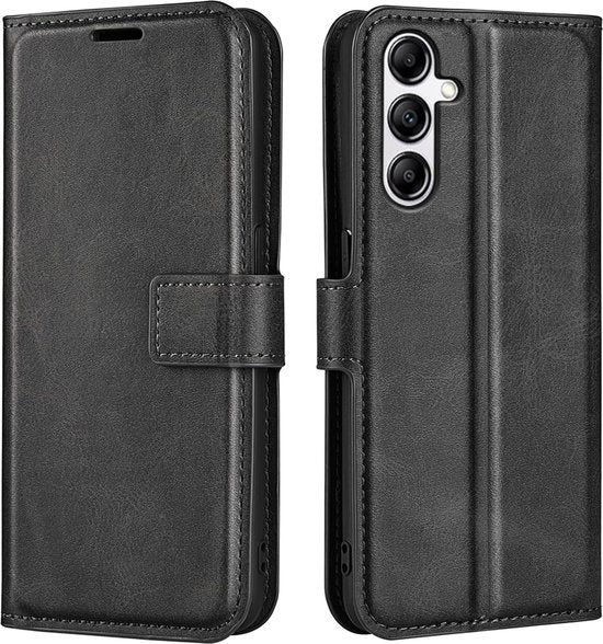 Samsung Galaxy S23 FE Hoesjes – Bookcase Portemonnee Hoes – Pasjeshouder – Magneetsluiting – Zwart-Ilumina Benelux