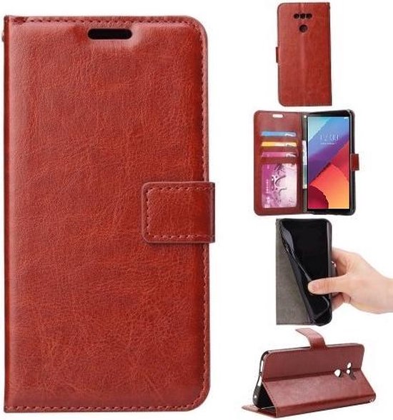 Huawei Y6 2017 Hoesjes – Portemonnee Backcover – Pasjeshouder – Dual Sim – Bruin-Ilumina Benelux