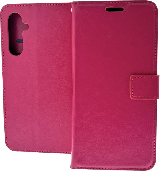 OnePlus Nord CE Hoesjes – Portemonnee Book Case – Pasjeshouder – Magneetsluiting – Roze-Ilumina Benelux
