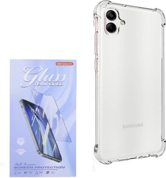 Samsung Galaxy A05 Hoesjes – Siliconen Backcover – Schokbestendig – Transparant – Incl. 3x Screenprotector-Ilumina Benelux