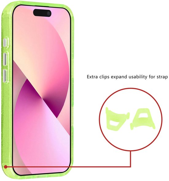 iPhone 17 Hoesjes – MagSafe Compatibel Backcover – Glitter Design – Krasbestendig – Groen-Ilumina Benelux