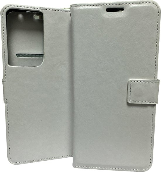 Samsung Galaxy S20 Ultra Hoesjes – Portemonnee Book Case – Pasjeshouder – Magneetsluiting – Wit-Ilumina Benelux