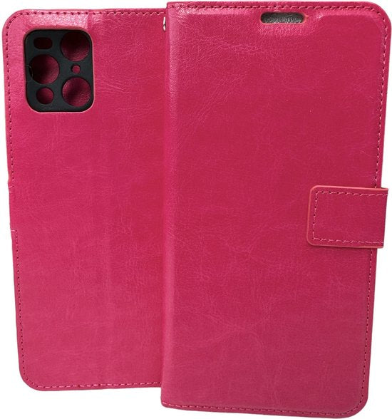 Oppo Find X3 Pro Hoesjes – Portemonnee Book Case – Pasjeshouder – 2x Gehard Glas Screenprotector – Roze-Ilumina Benelux