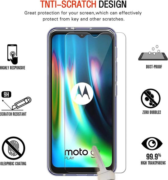 Motorola Moto G9 Play & E7 Plus Hoesjes – Siliconen Backcover TPU – Inclusief 2x Screenprotector – Transparant-Ilumina Benelux