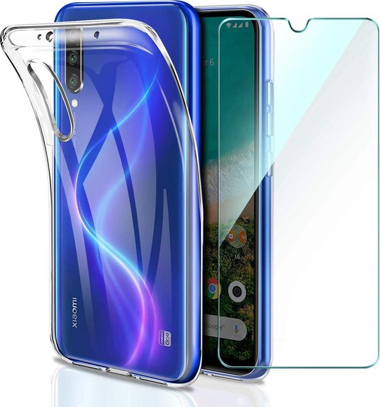 Xiaomi Mi 9 Hoesjes – Transparante TPU Siliconen Backcover – Inclusief 2x Gehard Glas Screenprotector-Ilumina Benelux