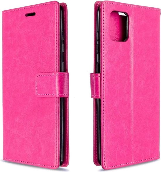 Xiaomi Mi 11 Lite Hoesjes – Portemonnee Book Case – Pasjeshouder – Magneetsluiting – Roze-Ilumina Benelux