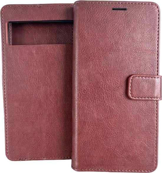 Google Pixel 6 Hoesjes – Portemonnee Book Case – Pasjeshouder – Magneetsluiting – Bruin-Ilumina Benelux