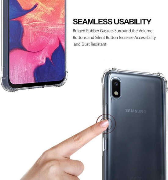 Samsung Galaxy A10 Hoesjes – Siliconen Backcover – Schokbestendig – Anti-Shock – Transparant-Ilumina Benelux