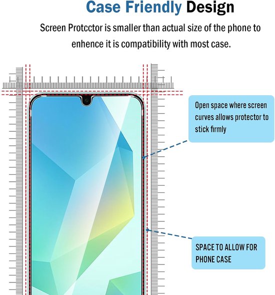 Samsung Galaxy A06 Hoesjes – Shockproof Backcover – Inclusief Gehard Glas Screenprotector – Rood