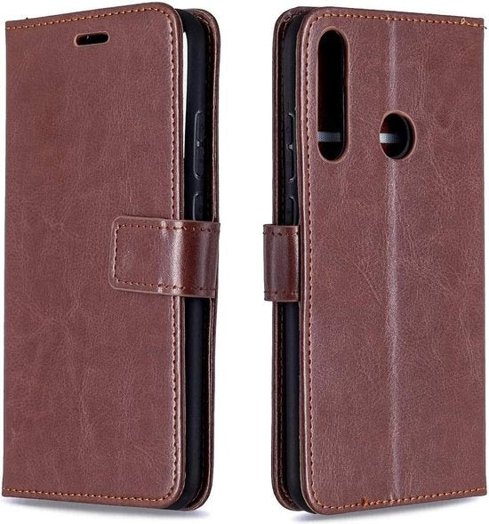 Huawei P40 Lite E 2020 Hoesjes – Portemonnee Book Case – Pasjeshouder – Magneetsluiting – Bruin-Ilumina Benelux