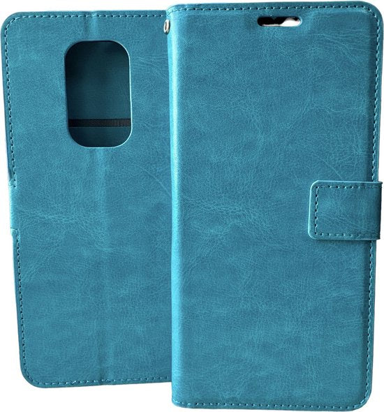Motorola Moto G9 Play & E7 Plus Hoesjes – Portemonnee Book Case – Pasjeshouder – 2x Screenprotector – Turquoise-Ilumina Benelux