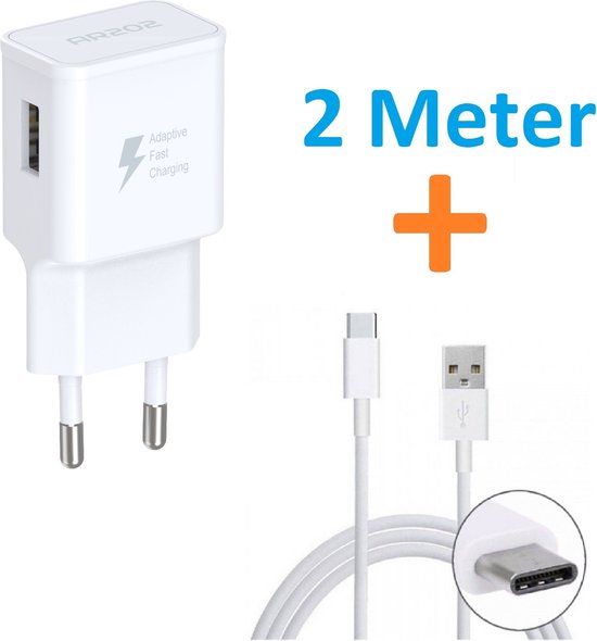 USB-C Oplader – Geschikt voor Samsung – Snelladen – USB-C Kabel 2 Meter-Oplader-Ilumina Benelux