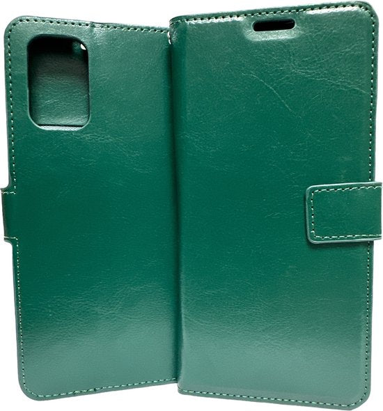Samsung Galaxy A31 Hoesjes – Portemonnee Hoes – 2 Pack Screenprotector – Pasjeshouder – Groen-Ilumina Benelux