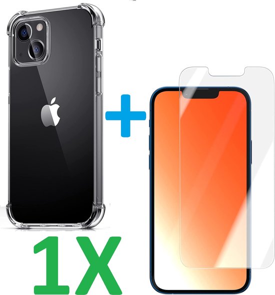 iPhone 13 Hoesjes – Schokbestendige Siliconen Backcover – Inclusief Screenprotector Gehard Glas-Ilumina Benelux