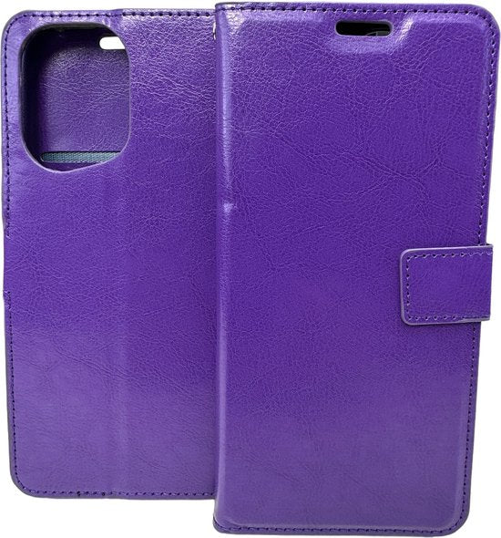Oppo Find X5 Pro Hoesjes – Portemonnee Book Case – Pasjeshouder – Magneetsluiting – Paars-Ilumina Benelux