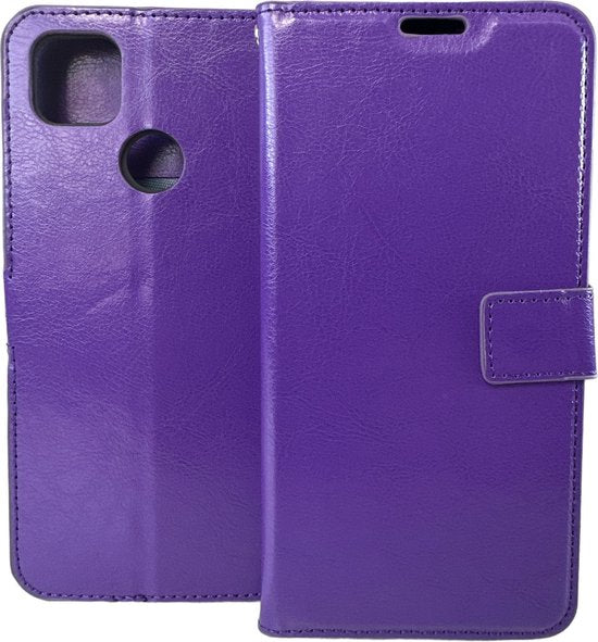 Xiaomi Redmi 9C Hoesjes – Portemonnee Book Case – Pasjeshouder – Magneetsluiting – Paars-Ilumina Benelux