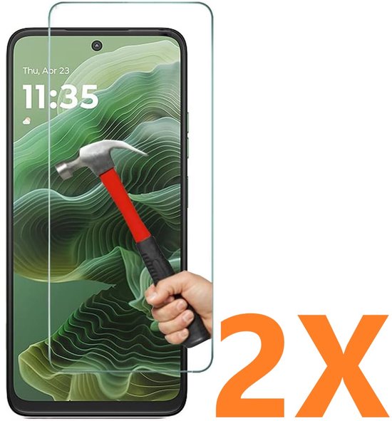 Screenprotector - Geschikt voor Motorola Moto G35 5G - 9H Glas (2-Pack)