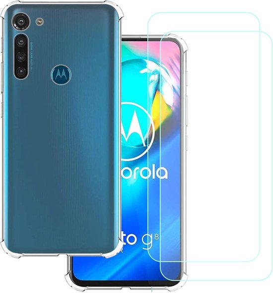Motorola Moto G8 Power Hoesjes – Siliconen Backcover – Schokbestendig – Incl. 2 Screenprotectors – Transparant-Ilumina Benelux