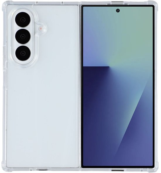 Samsung Galaxy Z Fold 7 Hoesjes – Siliconen Backcover – Schokbestendig – Transparant-Ilumina Benelux