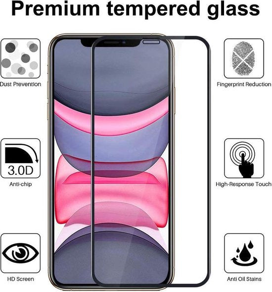 iPhone XR Hoesjes – Portemonnee Hoes – Magneetsluiting – Inclusief 2x Full Screenprotector – Wit-Ilumina Benelux